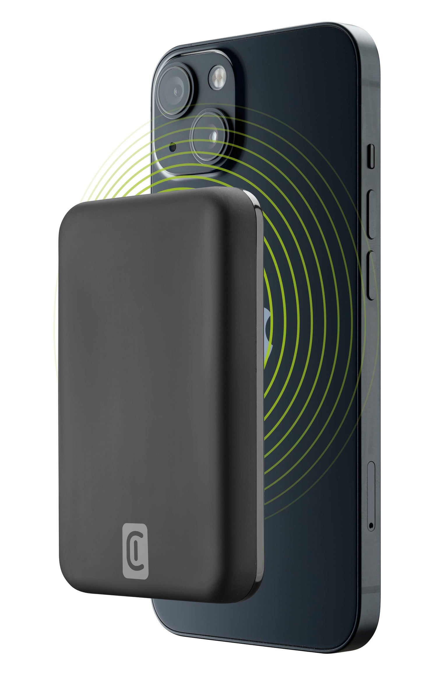 Cellularline Wireless Powerbank MAG 5000 Portable Charger Compatible with Mag Safe Ecosystem - سيلولار لاين باور بانك لاسلكي شاحن محمول متوافق مع نظام ماجسيف البيئي سعة 5000 مللي أمبير