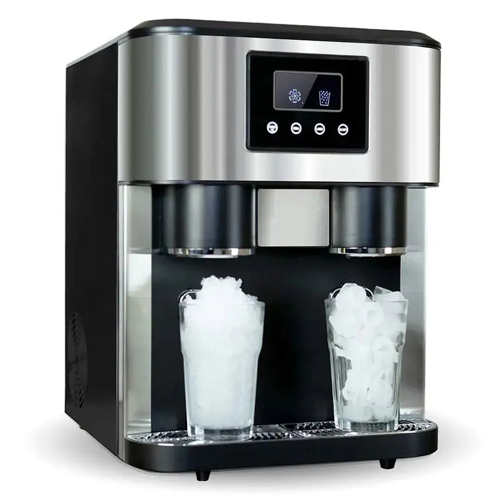 صانعة ثلج 3 في 1 مع كسارة وموزعة مياه باردة من بورودو - اسود | Porodo 3-in-1 Ice Maker with Crusher & Cold Water Dispenser – Black