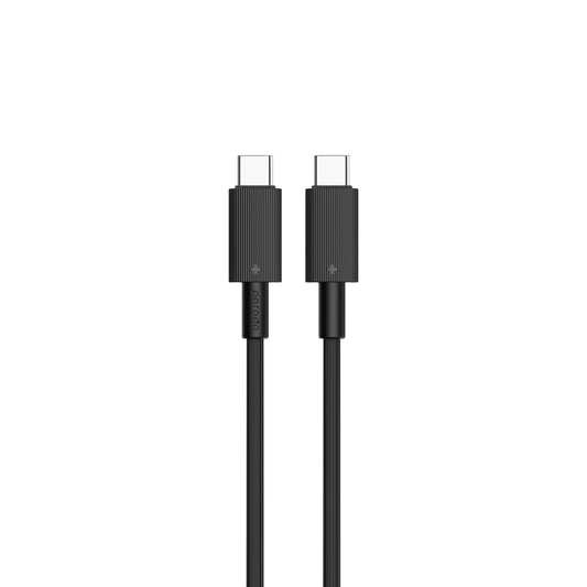 كيبل بورودو يو اس بي سي الى يو اس بي سي بطول 1.2 متر, شحن سريع 60 واط | Porodo USB-C to USB-C PVC Cable 1.2M – 60W PD Fast Charging.