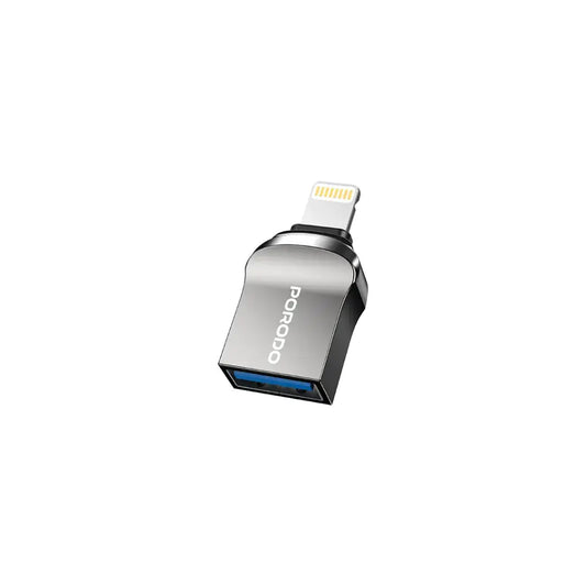 بورودو محول منفذ لايتننغ OTG - اسود | Porodo Lightning OTG Adapter - Black