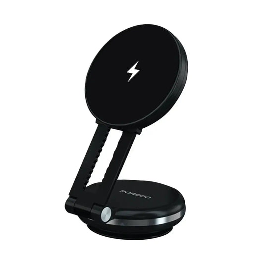 حامل شاحن مغناطيسي ماج سيف من بورودو فاكسيل - اسود | Porodo Vacseal MagSafe Charging Mount – Black