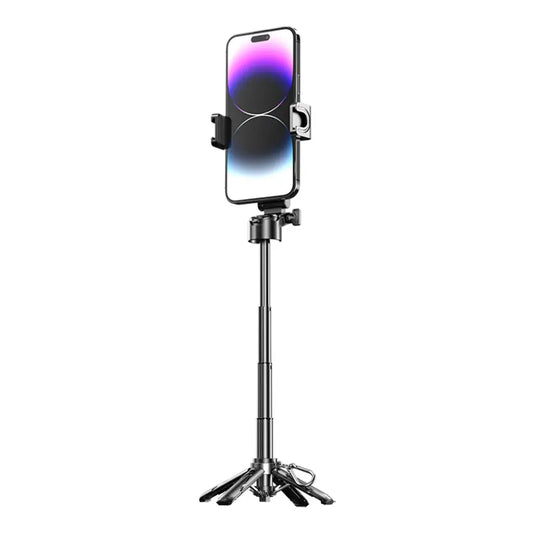 عصا سيلفي قابلة للطي مع ترايبود قابل للتمديد من بورودو - اسود | Porodo Foldable Selfie Stick with Extendable Tripod – Black