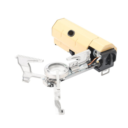 موقد غاز تخييم محمول صغير من بورودو لايف ستايل بقدرة 2600 واط - بني فاتح | Porodo Lifestyle Camping Mini Portable Single Burner Gas Stove 2600W - Light Brown