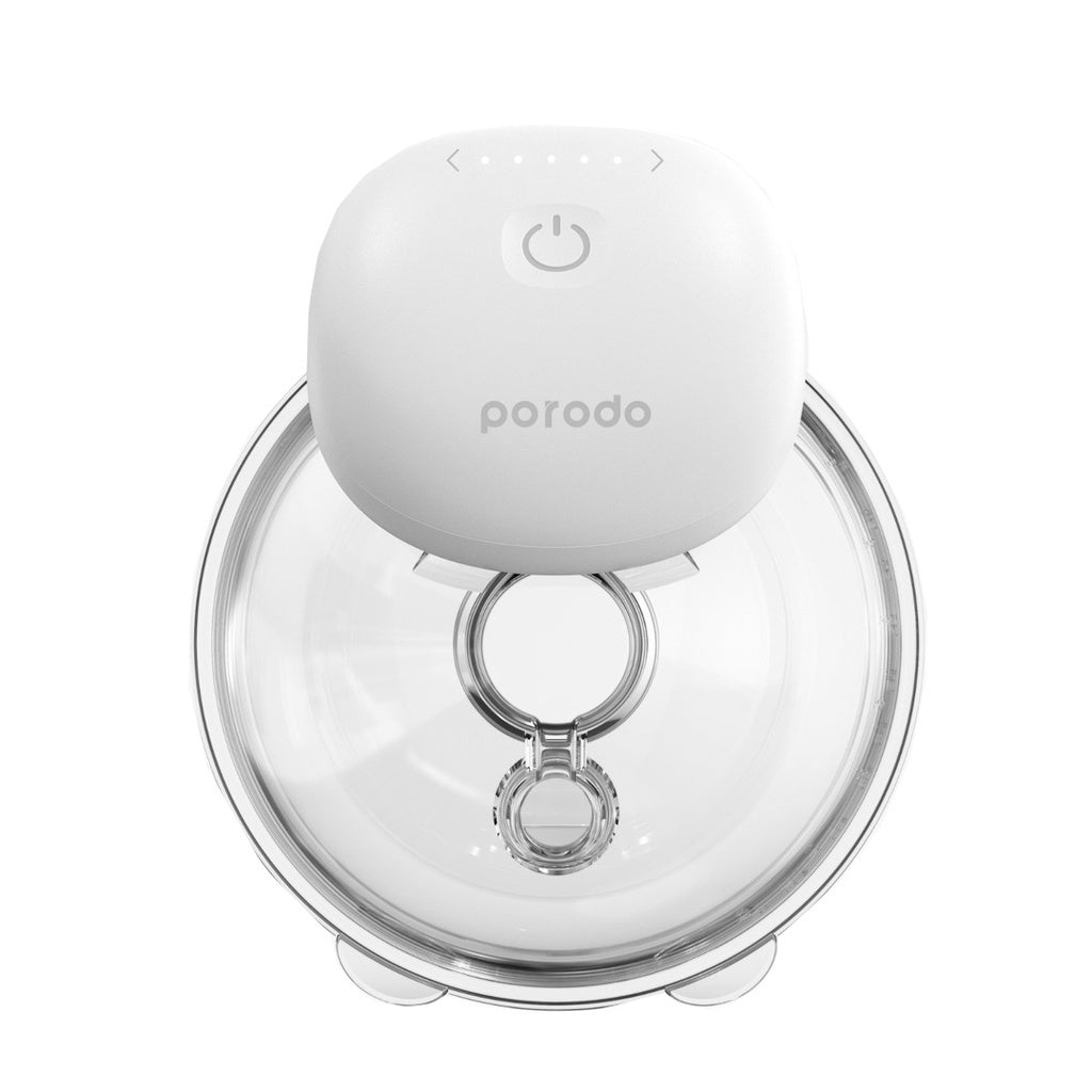 شفاط حليب كهربائي قابل للارتداء من بورودو لايف ستايل بسعة 180 مل - ابيض | Porodo Lifestyle Wearable Electric Breast Pump 180ml - White