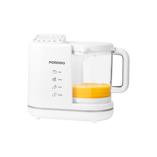 محضر الطعام للاطفال 7 في 1 من بورودو لايف ستايل - ابيض | Porodo Lifestyle Digital Baby Food Processor 7-in-1 – White
