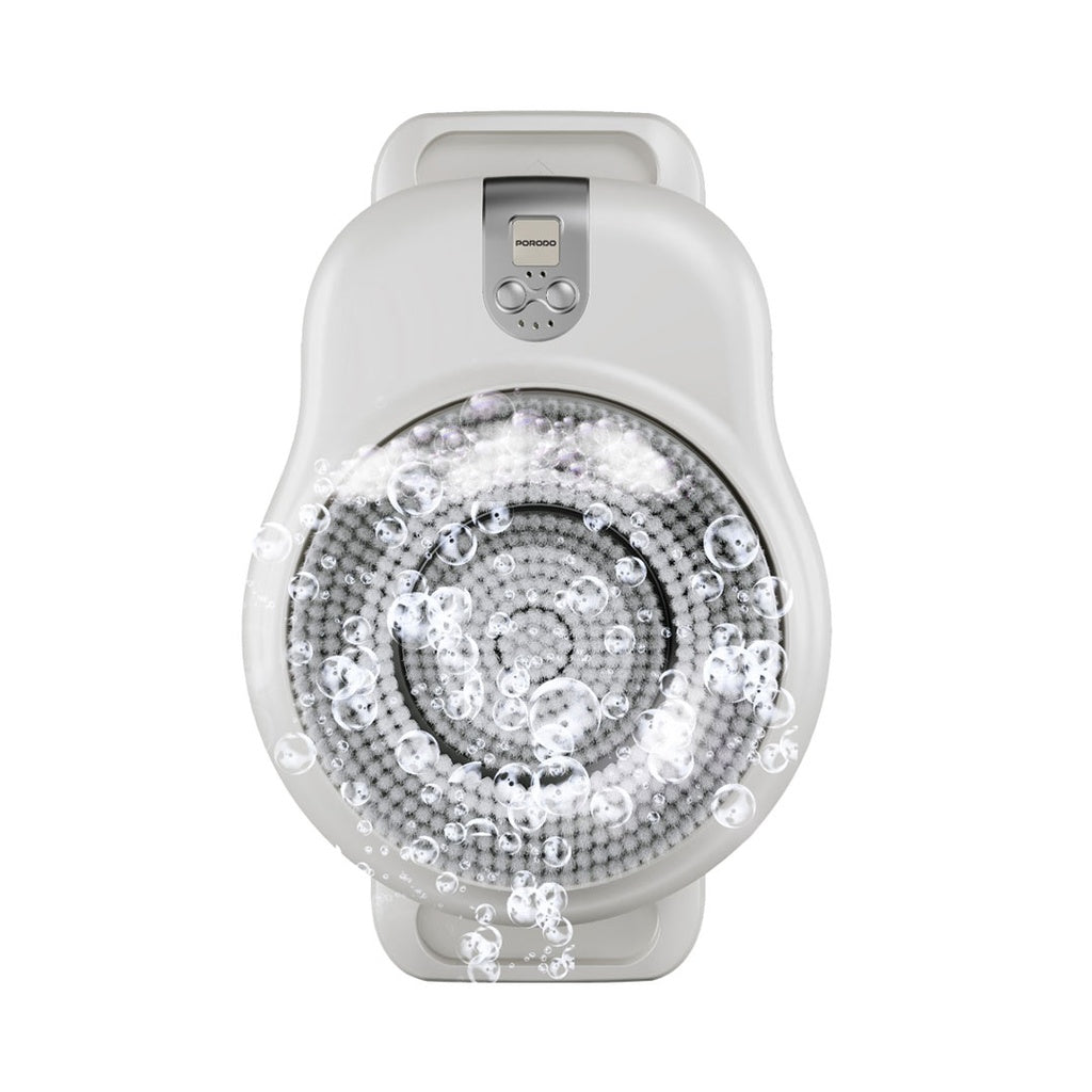 فرشاة استحمام كهربائية قابلة للتثبيت على الحائط من بورودو لايف ستايل - ابيض | Porodo Lifestyle Electric Shower Scrubber Wall-Mounted – White