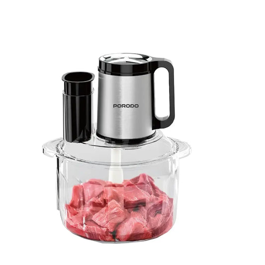 فرامة طعام متعددة الوظائف بورودو لايف ستايل بسعة 5 لتر, 600 واط - اسود | Porodo Lifestyle 5L Multifunctional Chopper 600W – Black.