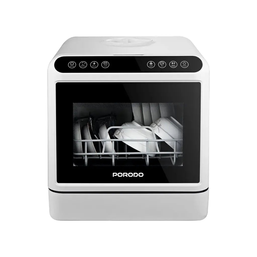 غسالة اطباق 220 فولت من بورودو لايف ستايل - ابيض | Porodo Lifestyle Dishwasher 220V - White