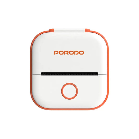 طابعة ملصقات صغيرة من بورودو لايف ستايل - ابيض | Porodo Lifestyle Mini Label Printer - White