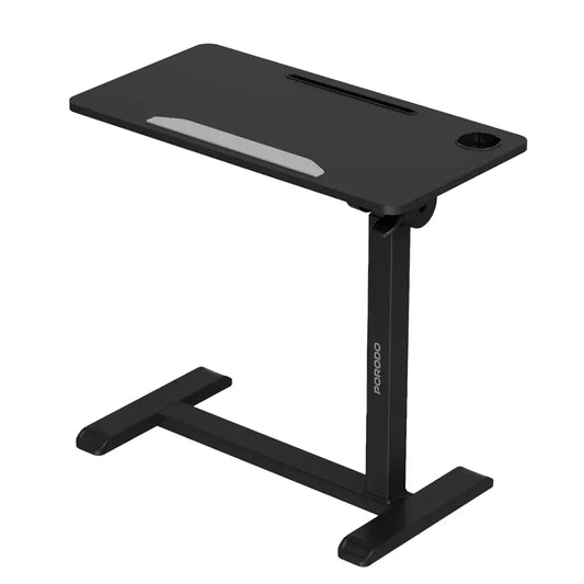 طاولة لابتوب قابلة للطي من بورودو, بارتفاع قابل للتعديل حتى 90 درجة - اسود | Porodo Lifestyle Foldable 90° Reversible Stepless Height-Adjustable Laptop Desk – Black