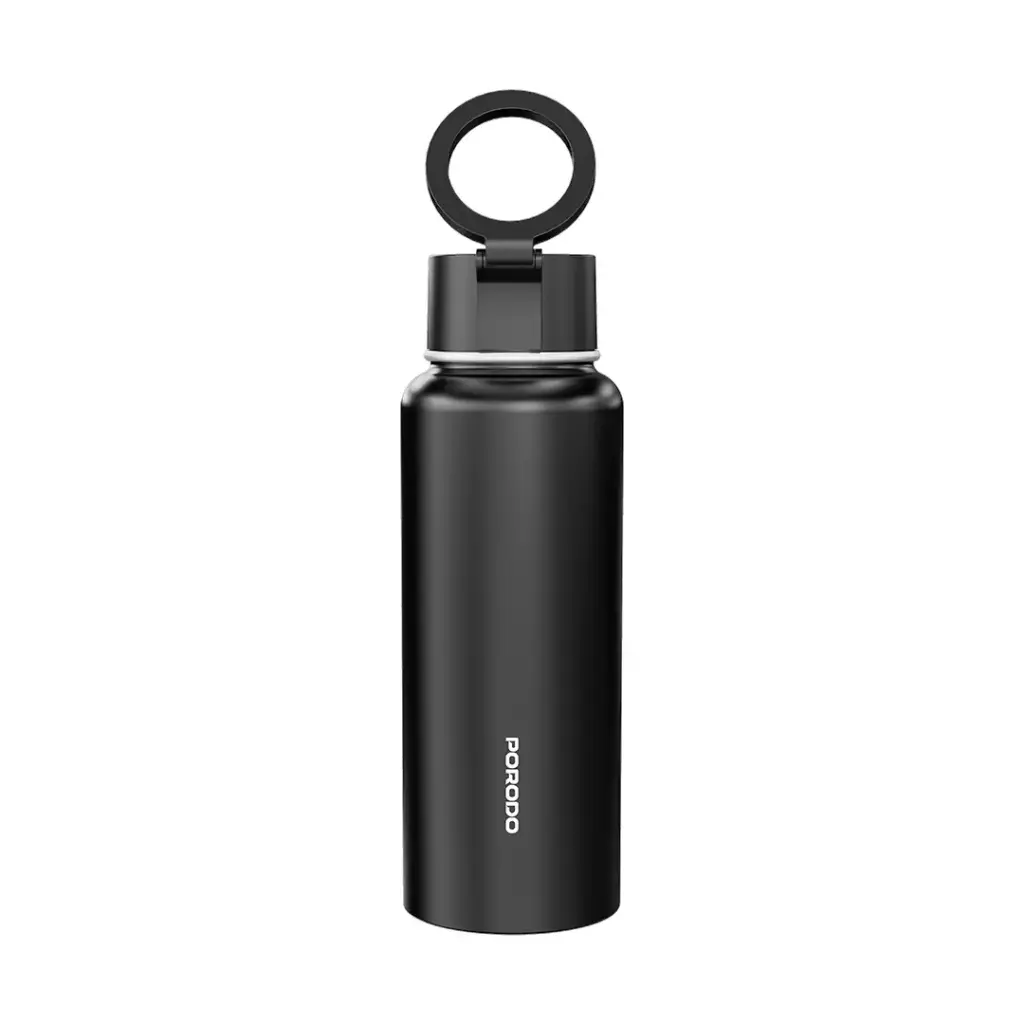 زجاجة ماء ماج سيف 32 اونصة من بورودو لايف ستايل - اسود | Porodo Lifestyle Magsafe Bottle 32oz – Black