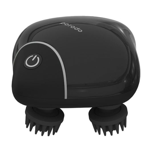 مدلك فروة الرأس المحمول من بورودو لايف ستايل بسعة بطارية 1200 مللي امبير - اسود | Porodo Lifestyle Portable Scalp Massager 1200mAh - Black