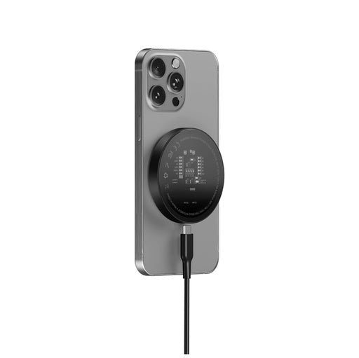 شاحن ماج سيف بورودو اللاسلكي مع كيبل TPU بطول 1.2 متر - اسود | Porodo MagSafe Wireless Charger with 1.2M TPU Cable – Black