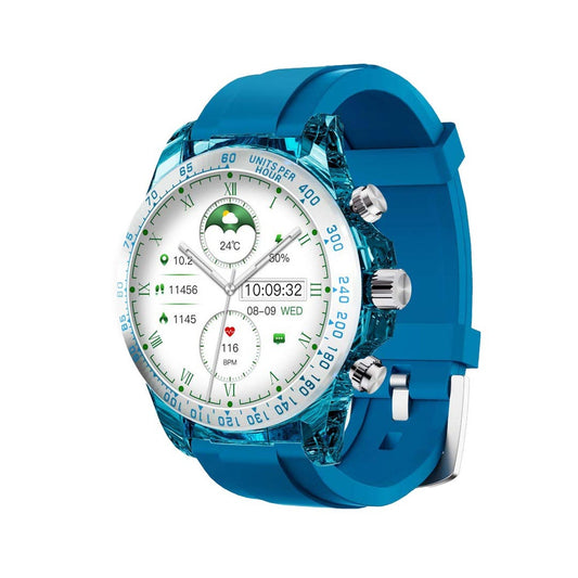 بورودو رايتونا ساعة ذكية بسوار سيليكون - ازرق | Porodo RAYTONA Smart Watch with Silicone Strap - Blue