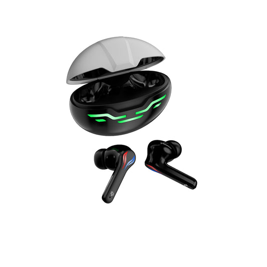 سماعة جيمنج بورودو TWS بخاصية تقليل الضوضاء واضوية RGB - اسود | Porodo Gaming V5.3 TWS Earbuds with Dual Mic ENC, RGB Lights & Low Latency – Black.