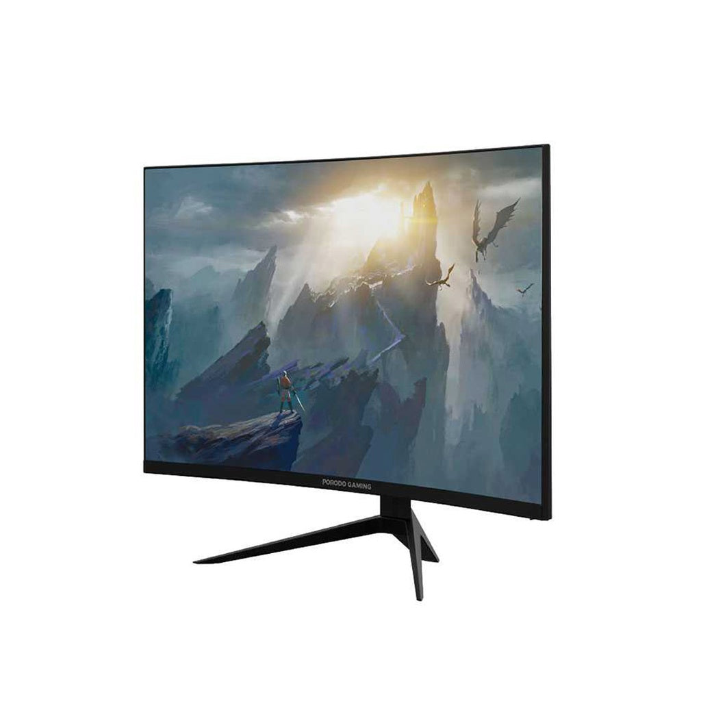 شاشة العاب منحنية 32 بوصة بمعدل تحديث 165Hz من بورودو - اسود | Porodo Wide Screen Gaming Monitor 32" 165Hz - Black