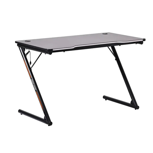 طاولة العاب باضائة RGB LED من بورودو جيمنج, مع ماوس باد العاب - اسود | Porodo Gaming Desk with RGB LED Light with Gaming Mousepad - Black
