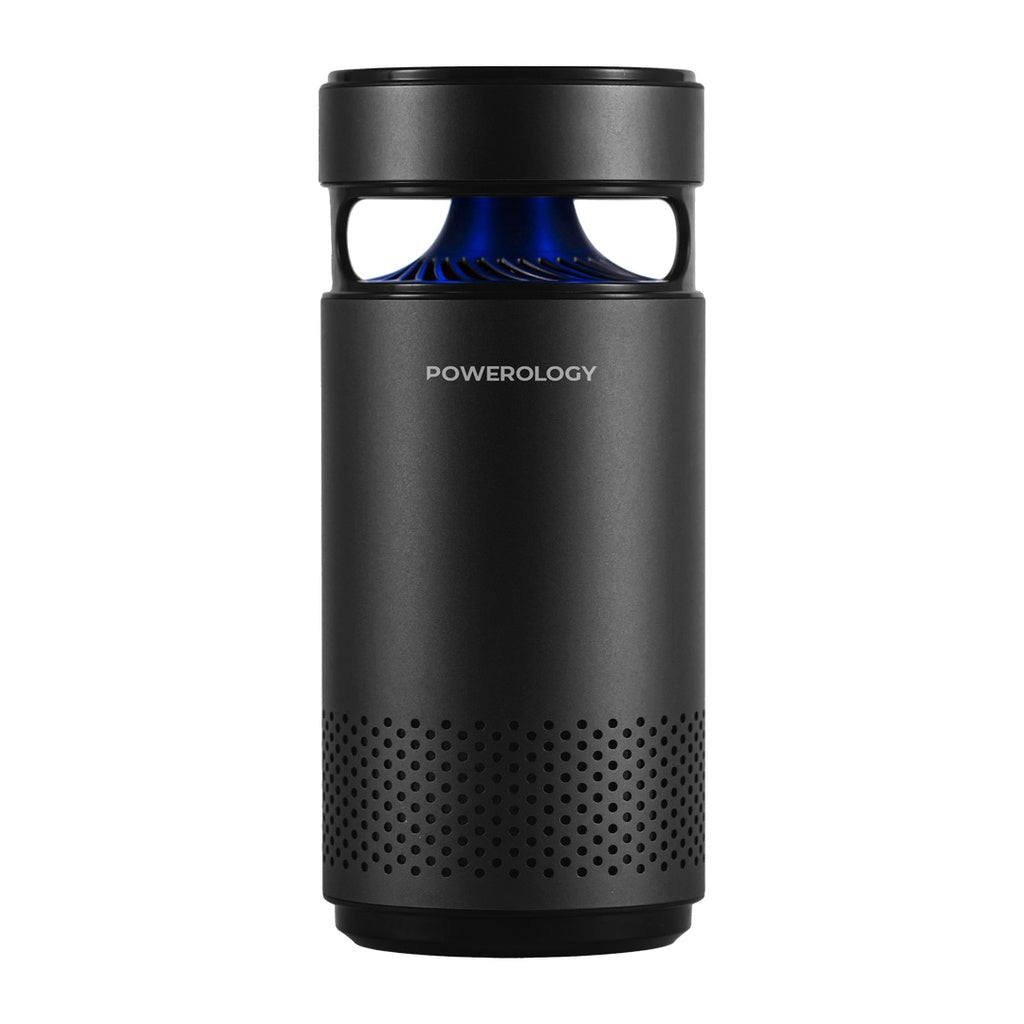 جهاز تنقية الهواء المحمول من باورولوجي مع تقنية التعقيم بالاشعة - اسود | Powerology Portable Mini Air Purifier with UVC LED Sterilization - Black
