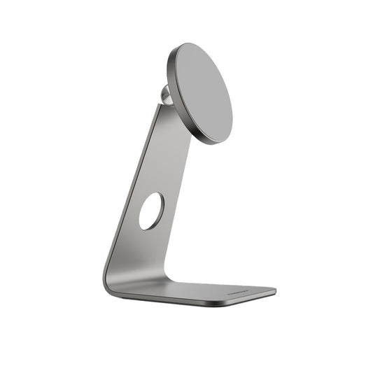 حامل باورولوجي المغناطيسي المكتبي للهاتف مع 17 مغناطيس N52 - رمادي داكن | Powerology Desktop Acute Magsafe Phone Stand with 17*N52 Magnets - Dark Grey.