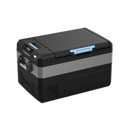 ثلاجة محمولة بسعة 55 لتر مع تطبيق ذكي من باورولوجي - اسود | Powerology Portable Fridge 55L with APP - Black