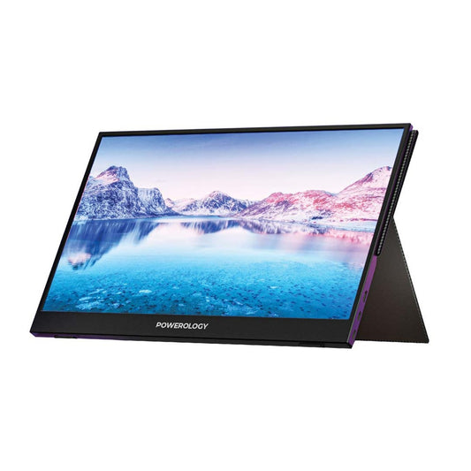باورولوجي شاشة محمولة فائقة النحافة بدقة Full HD وحجم 15.6 بوصة - اسود | Powerology Ultra-Slim Full HD Portable Monitor 15.6" - Black