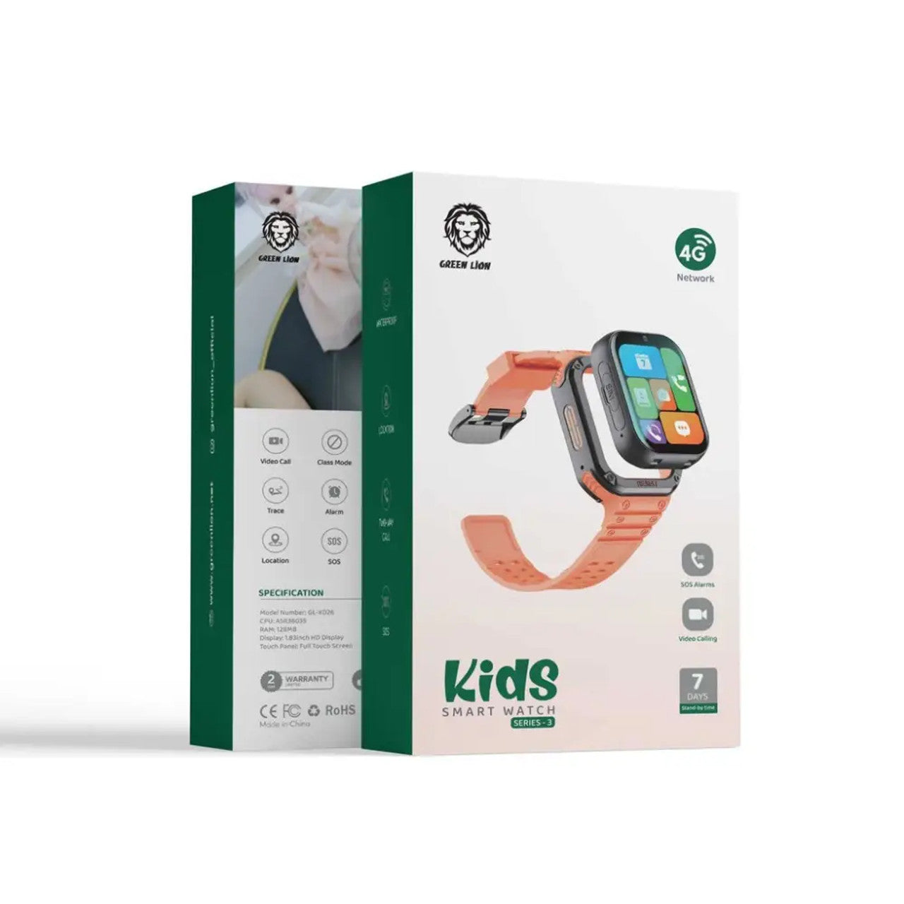 ساعة ذكية للأطفال جرين لايون 4G الجيل الثالث | Green Lion 4G Kids Smart Watch Series 3