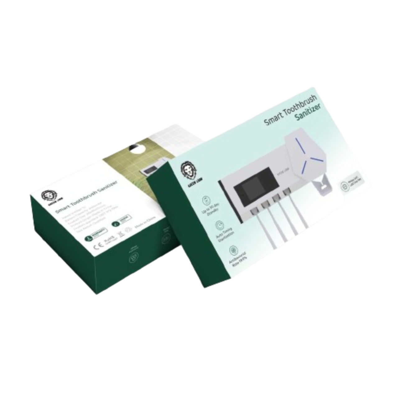 جهاز تعقيم فرشاة الأسنان الذكي من جرين لايون - ابيض | Green Lion Smart Toothbrush Sanitizer - White