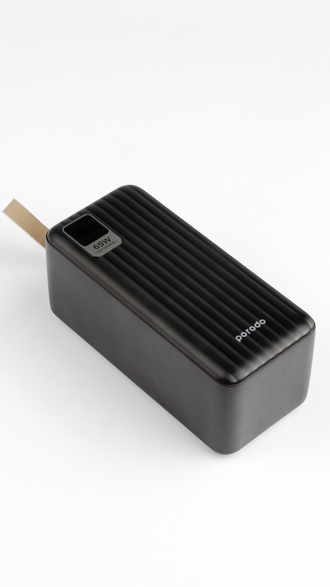 باور بانك بورودو بسعة 50000 مللي امبير مع شحن سريع بقدرة 65 واط - اسود | Porodo Compact Power Bank 50000mAh PD 65W - Black.