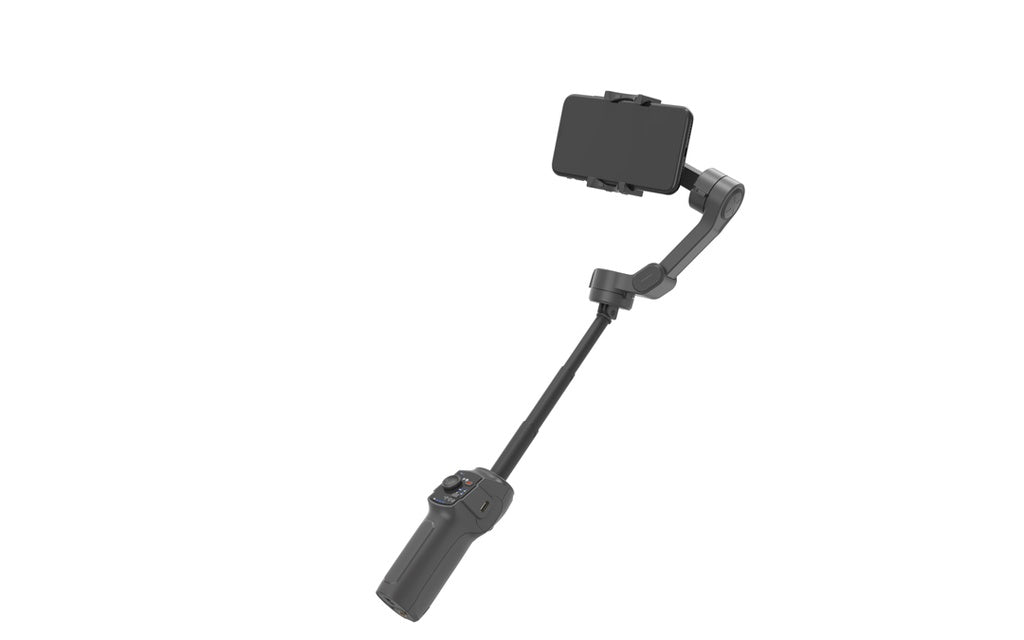 مثبت كاميرا ذكي ثلاثي المحاور من بورودو, مع تتبع بالذكاء الاصطناعي - اسود | Porodo AI Tracker Gimbal P9 3-Axis Stabilizer with AI Tracking – Black