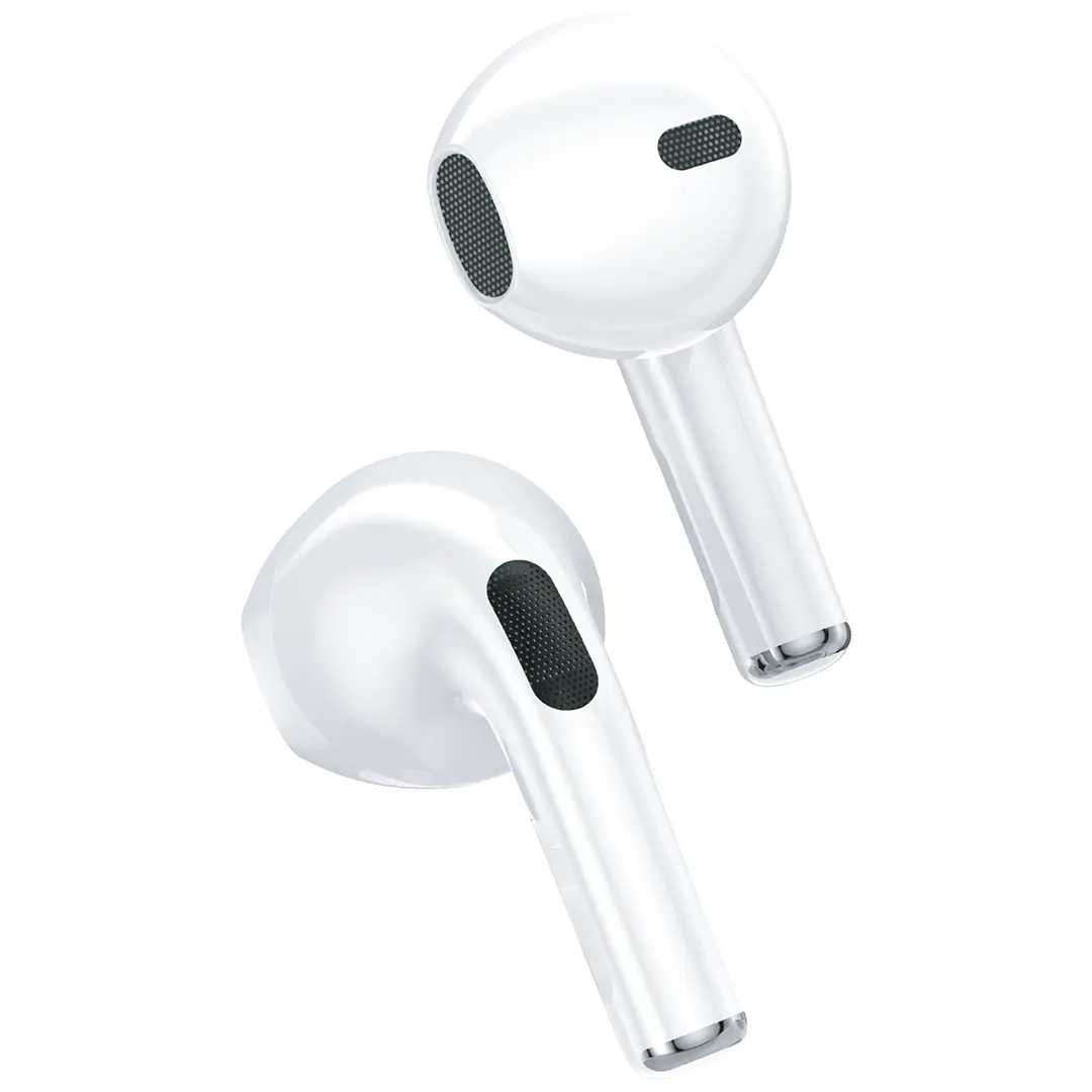 سماعات بورودو بلو بوب توون اللاسلكية, تشغيل حتى 4 ساعات - ابيض | Porodo Blue Pop Tune True Wireless Deep Bass Earbuds - White