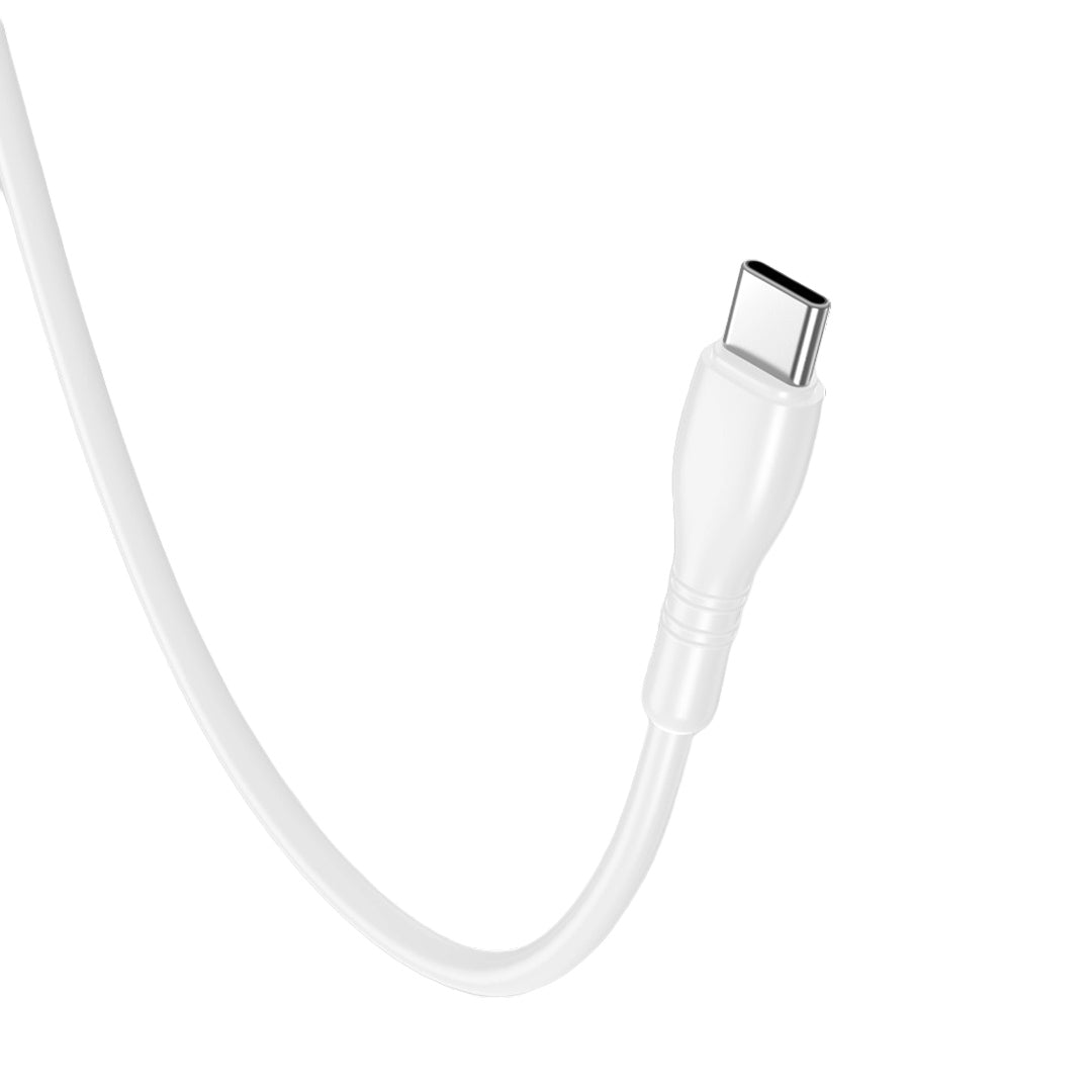 كيبل بورودو بلو PVC يو اس بي سي الى يو اس بي سي بطول 1.2 متر, شحن سريع 60 واط | Porodo Blue PVC Type-C to Type-C Cable 1.2M 60W.