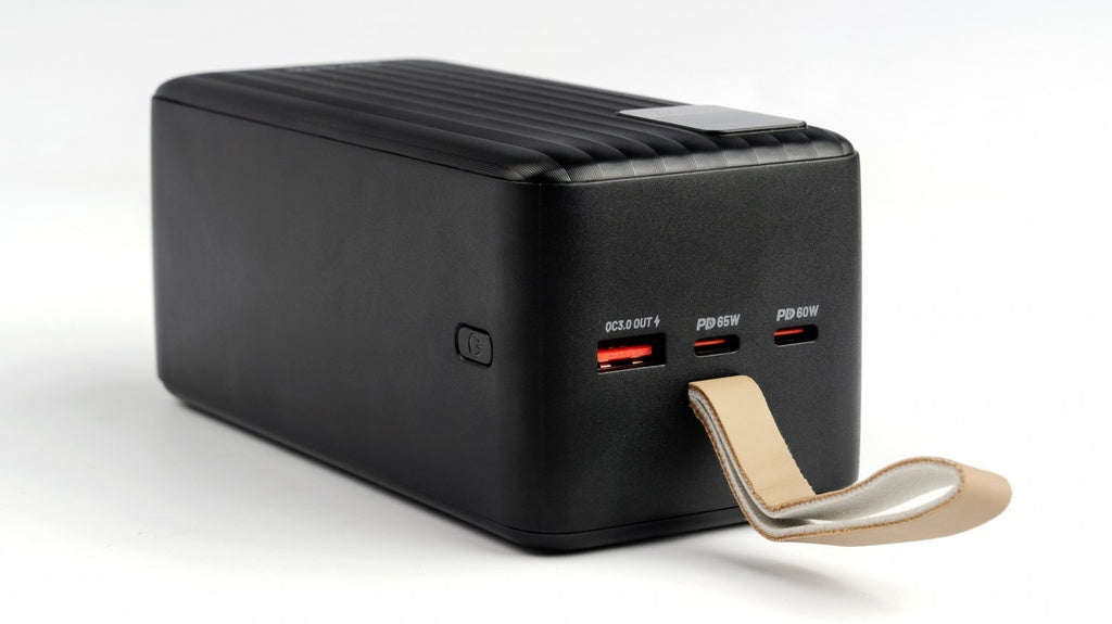 باور بانك بورودو بسعة 50000 مللي امبير مع شحن سريع بقدرة 65 واط - اسود | Porodo Compact Power Bank 50000mAh PD 65W - Black.