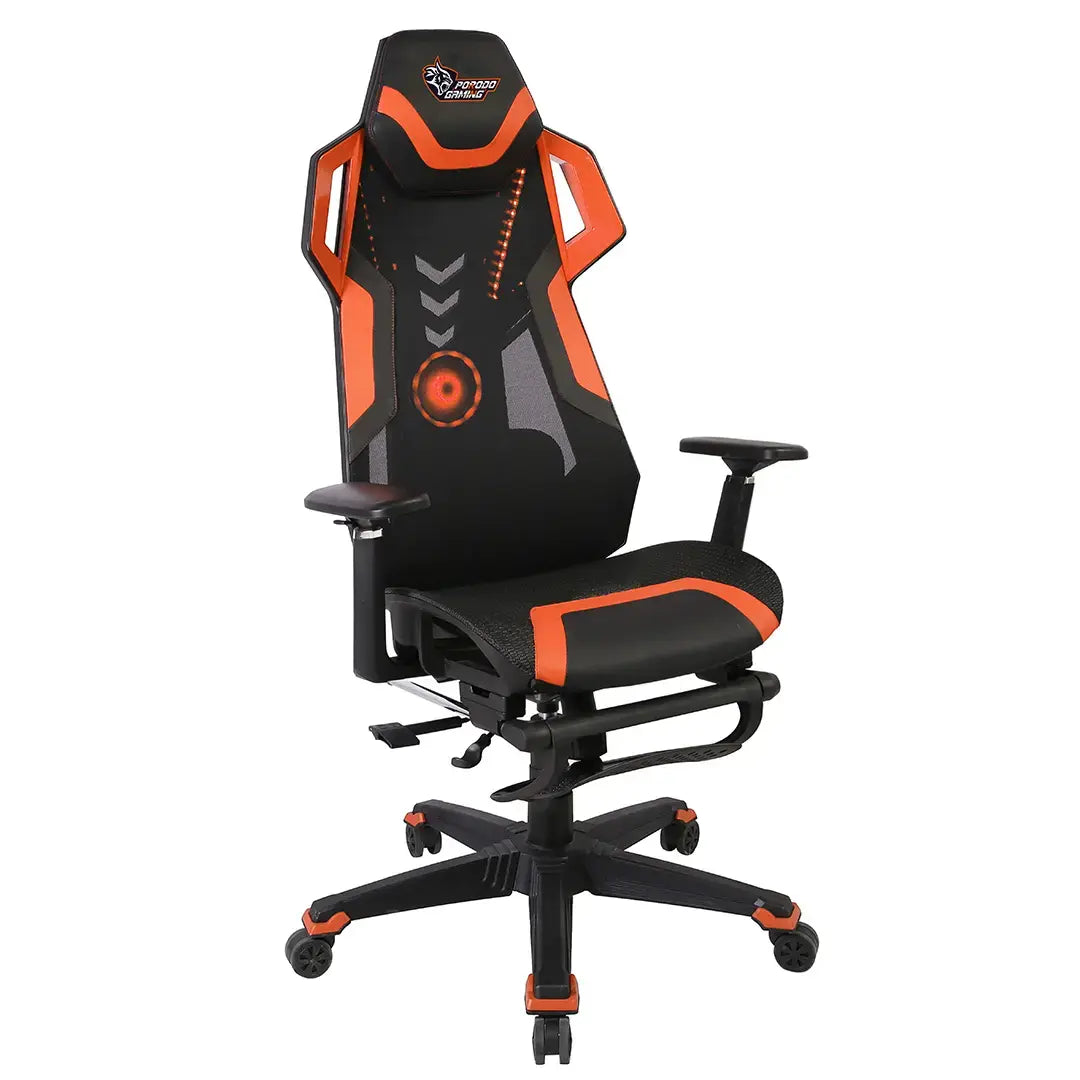 كرسي العاب بورودو جيمنج المريح - اسود / برتقالي | Porodo Gaming Ergonomic Gaming Chair - Black/Orange