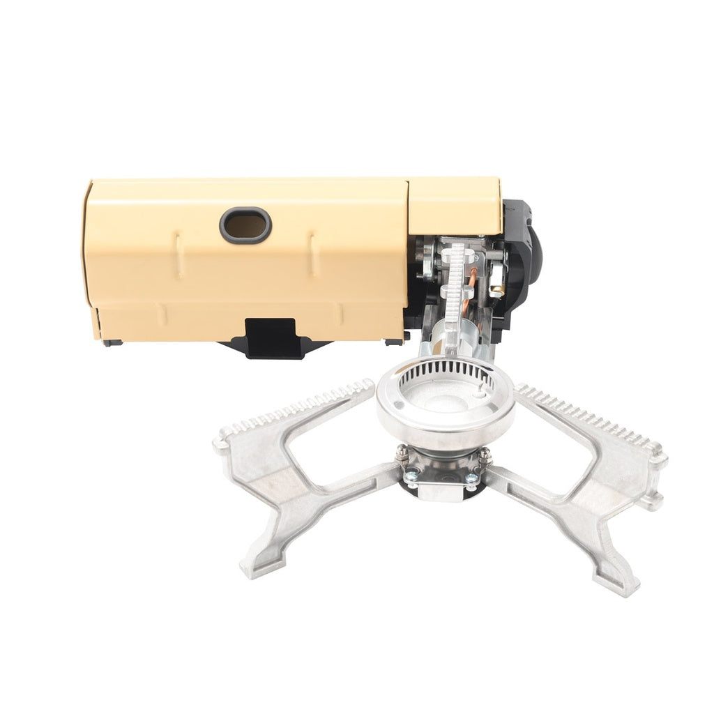 موقد غاز تخييم محمول صغير من بورودو لايف ستايل بقدرة 2600 واط - بني فاتح | Porodo Lifestyle Camping Mini Portable Single Burner Gas Stove 2600W - Light Brown