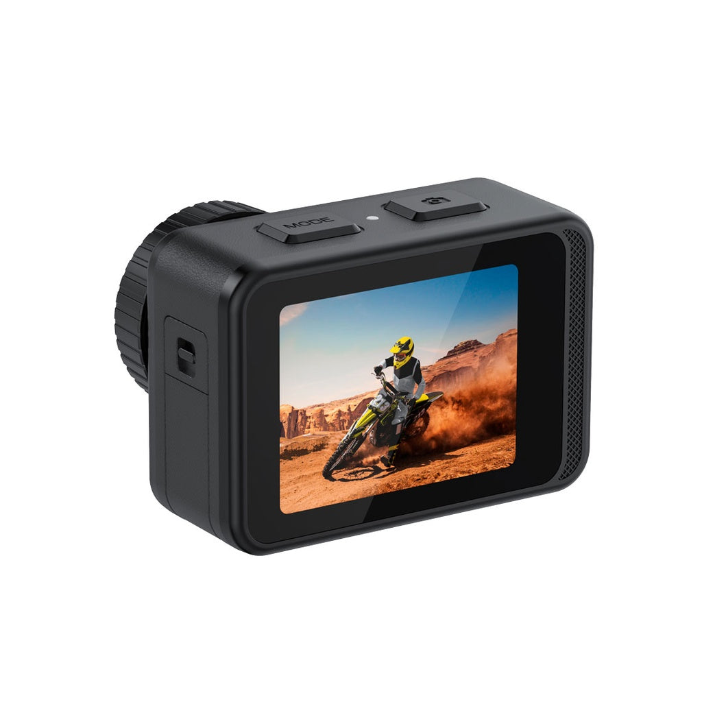 كاميرا اكشن مضادة للماء بدقة 5K من بورودو, مع شاشة لمس ودعم WiFi - اسود | Porodo Waterproof 5K Action Camera with WiFi & Touch Screen – Black