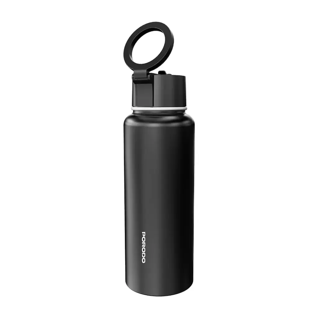 زجاجة ماء ماج سيف 32 اونصة من بورودو لايف ستايل - اسود | Porodo Lifestyle Magsafe Bottle 32oz – Black