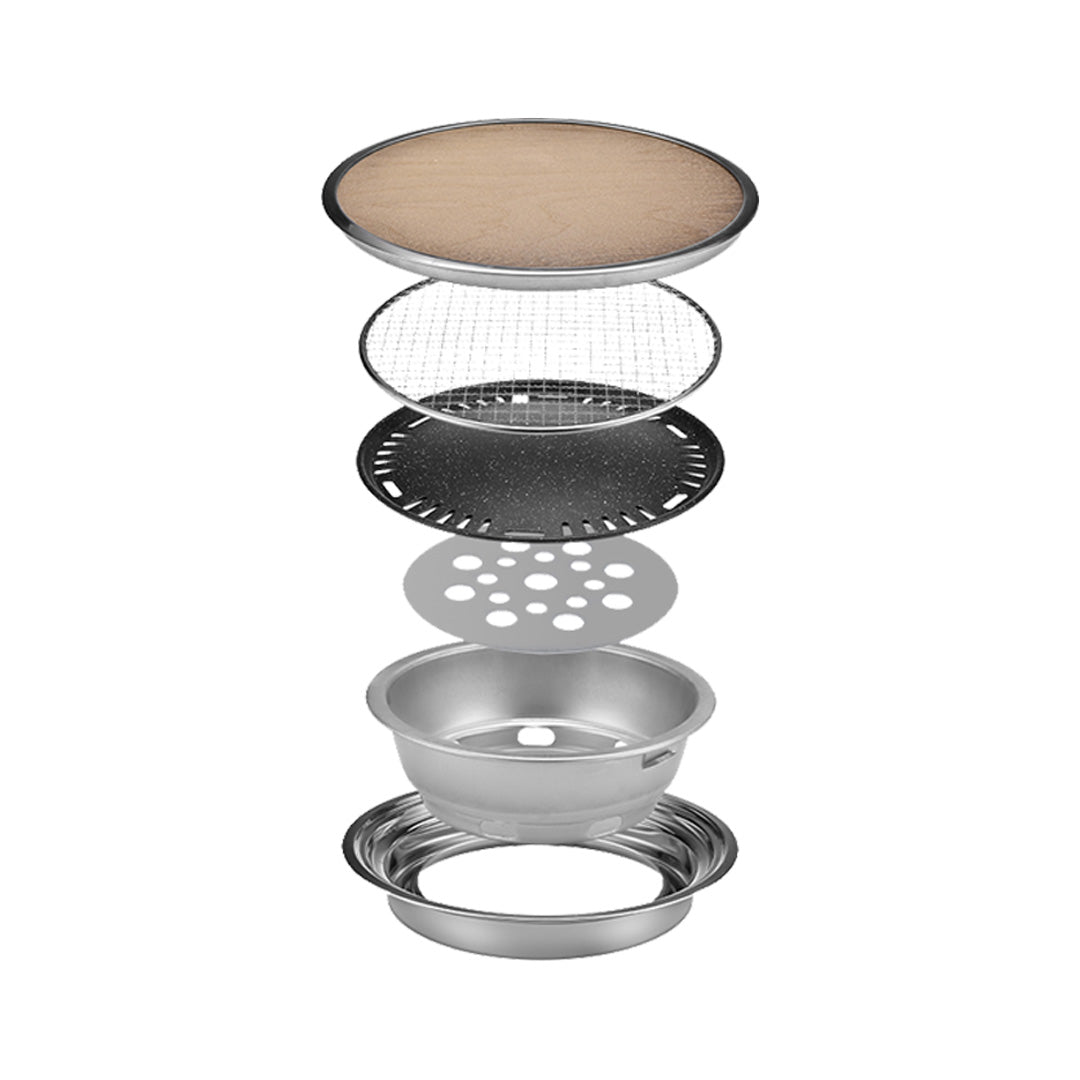 طاولة تخييم مستديرة من بورودو لايف ستايل - بني | Porodo Lifestyle Camping Round Table - Brown