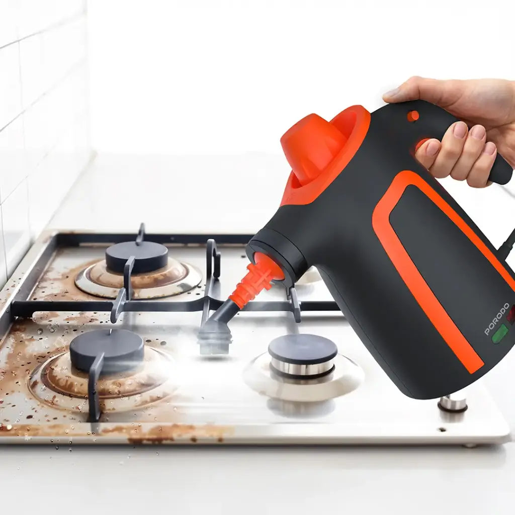 جهاز بخار لتنظيف متعدد الاسطح بقدرة 1050 واط من بورودو لايف ستايل - اسود | Porodo Lifestyle 1050W Detergent Steam Cleaner – Black
