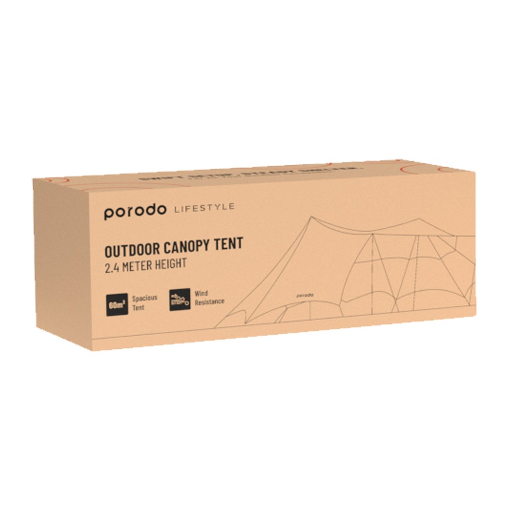 خيمة كانوبي للتخييم من بورودو لايف ستايل - ابيض | Porodo Lifestyle Camping Canopy Tent – White