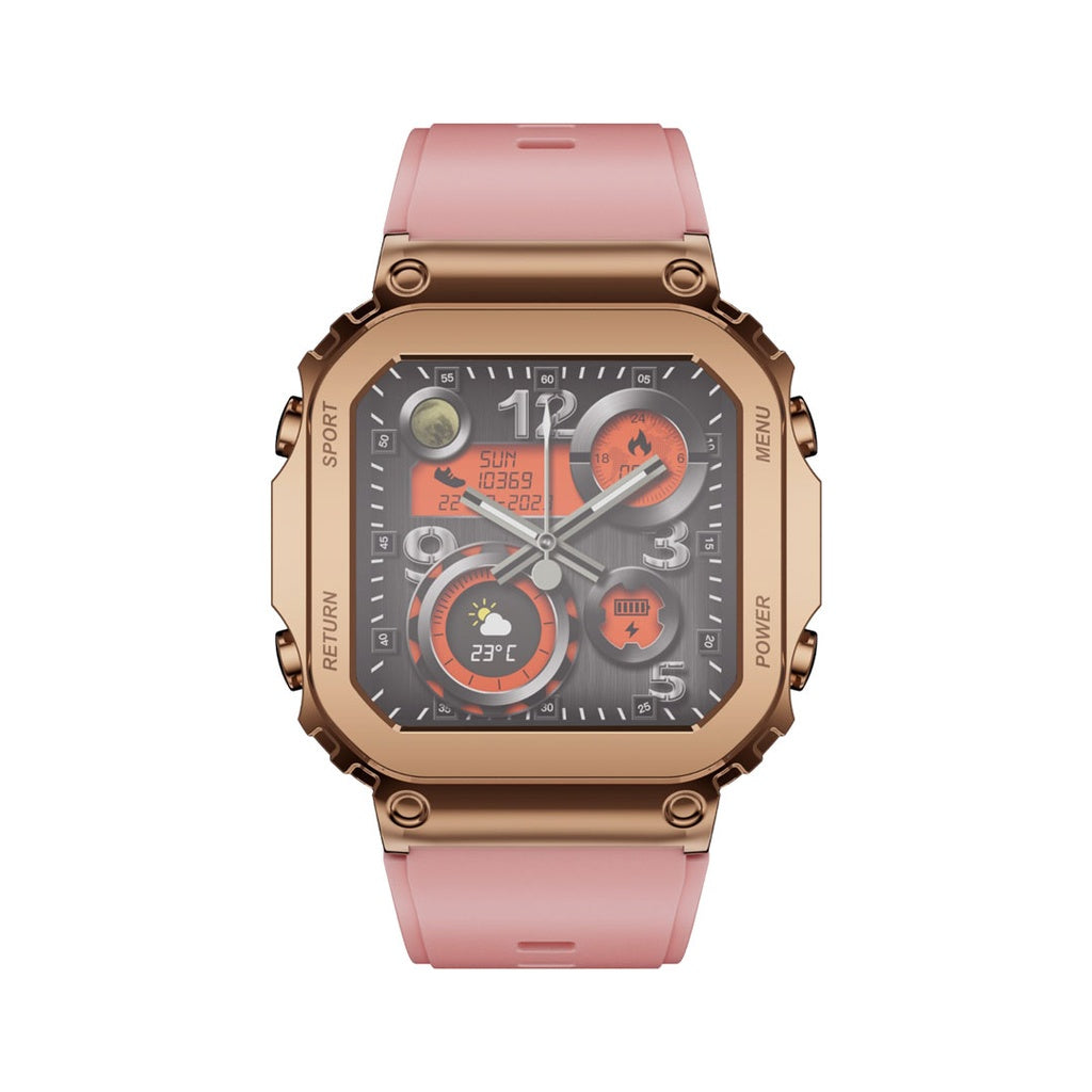 بورودو ساعة ذكية بطابع كلاسيكي مع سوار معدني و سوار سيليكون | Porodo Vintage Smart Watch With Metal Strap & Silicon Strap
