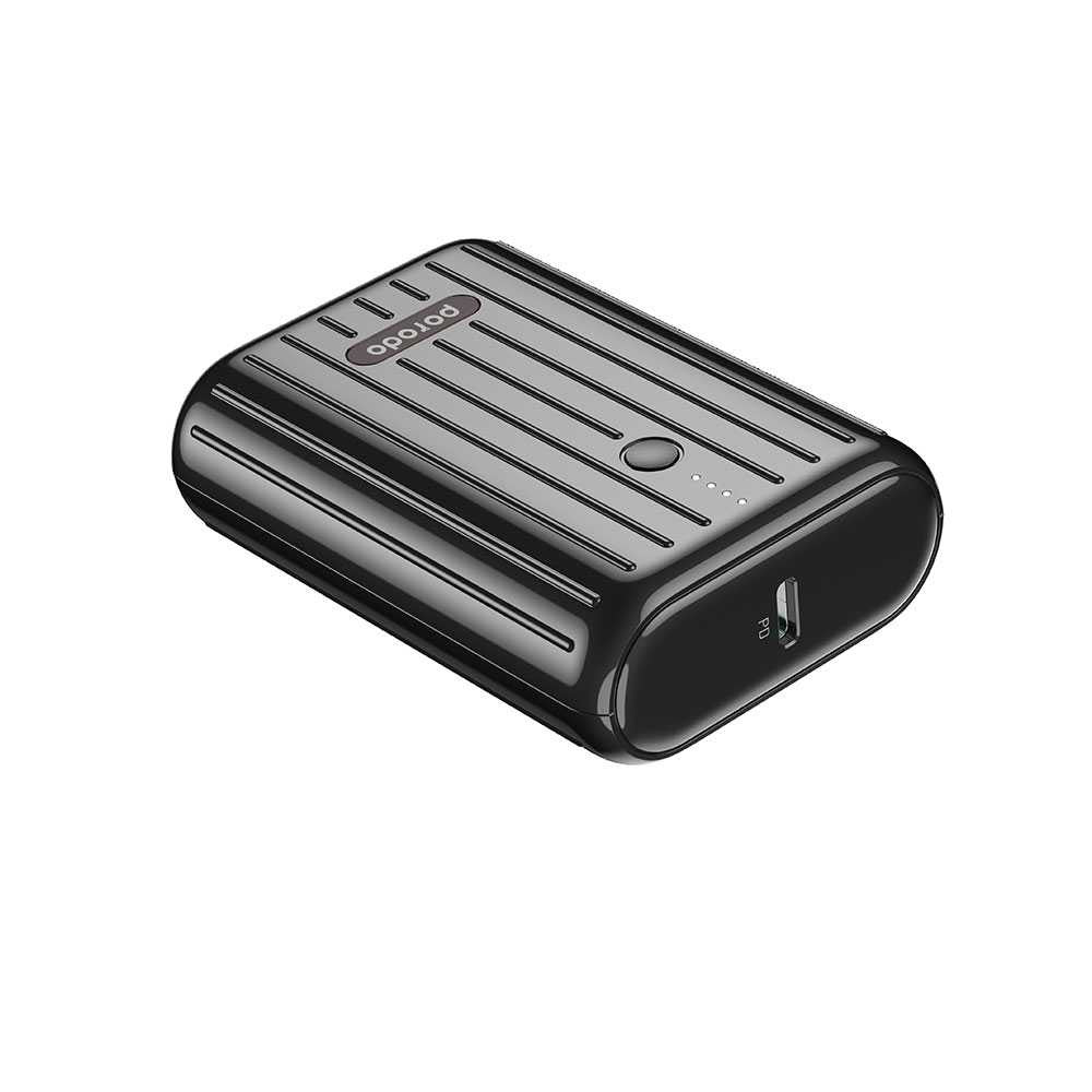 باور بانك بورودو بسعة 10000 مللي امبير مع QC 3.0 و PD بقدرة 20 واط - اسود | Porodo Power Bank 10000mAh QC 3.0 with PD 20W - Black