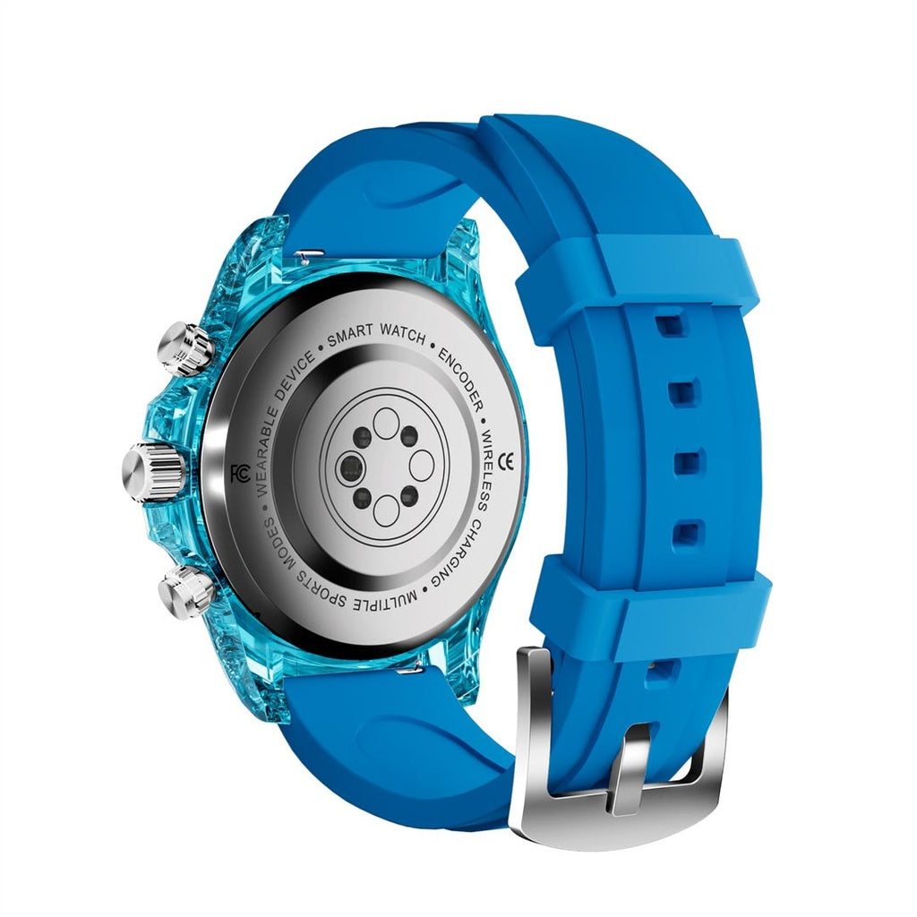 بورودو رايتونا ساعة ذكية بسوار سيليكون - ازرق | Porodo RAYTONA Smart Watch with Silicone Strap - Blue
