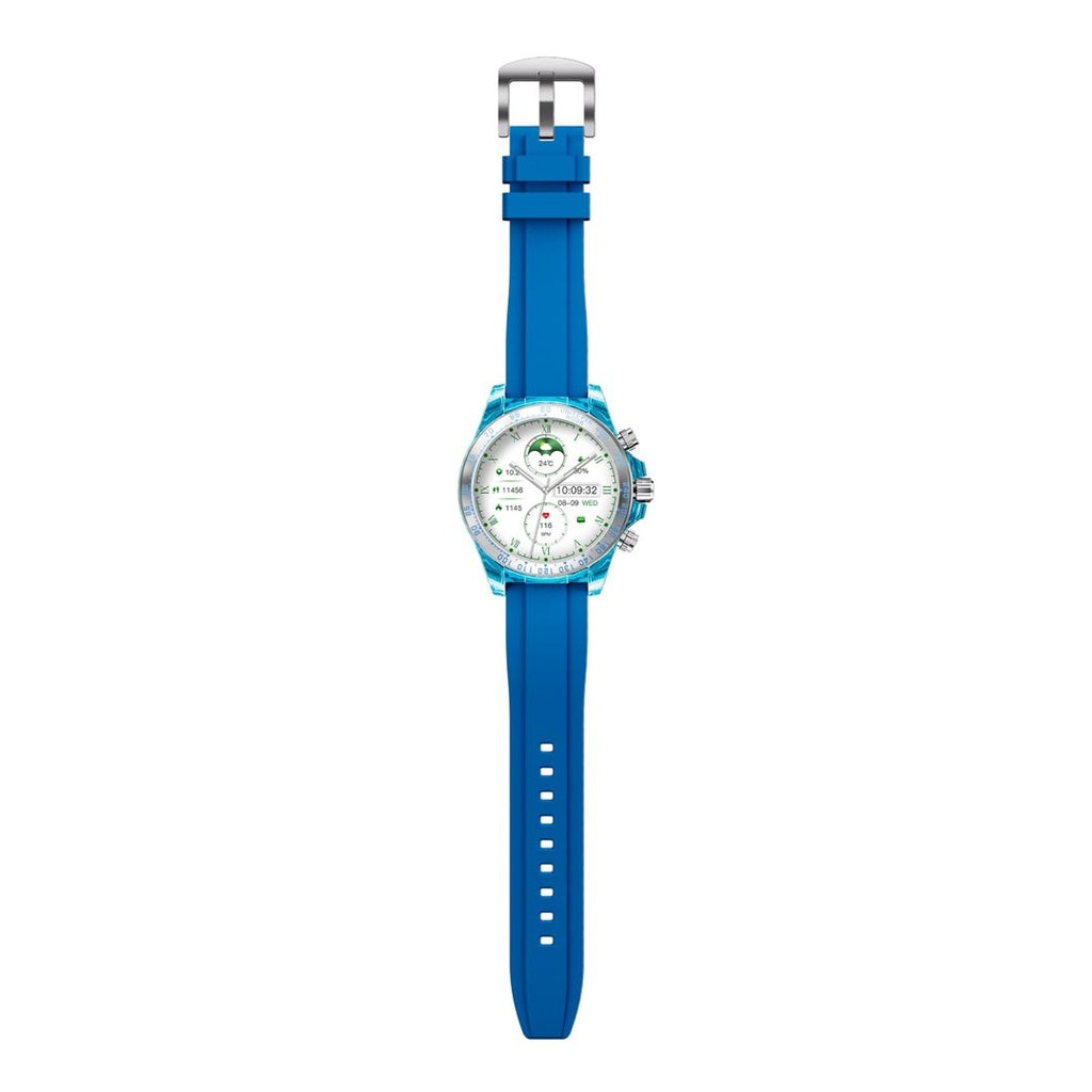 بورودو رايتونا ساعة ذكية بسوار سيليكون - ازرق | Porodo RAYTONA Smart Watch with Silicone Strap - Blue