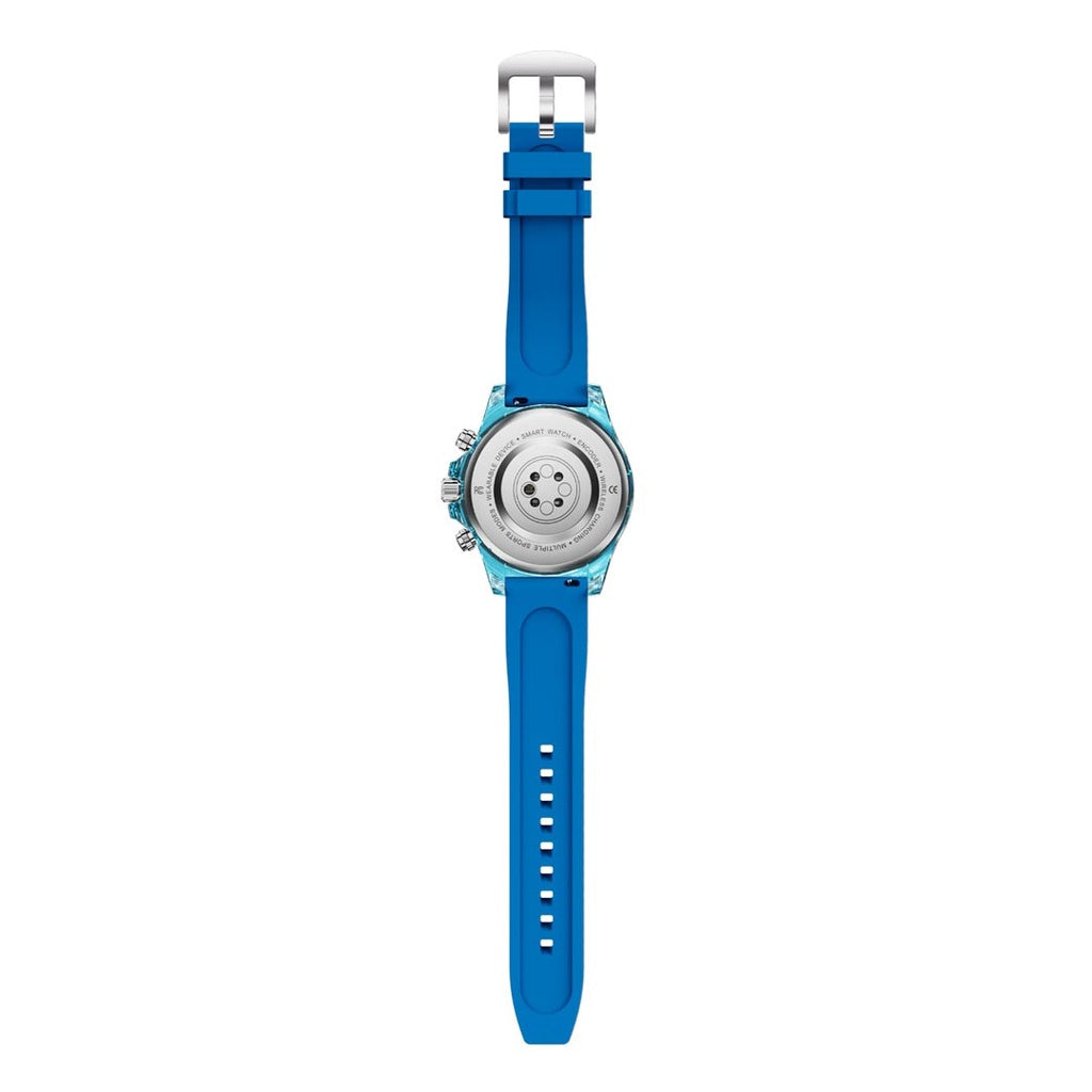 بورودو رايتونا ساعة ذكية بسوار سيليكون - ازرق | Porodo RAYTONA Smart Watch with Silicone Strap - Blue