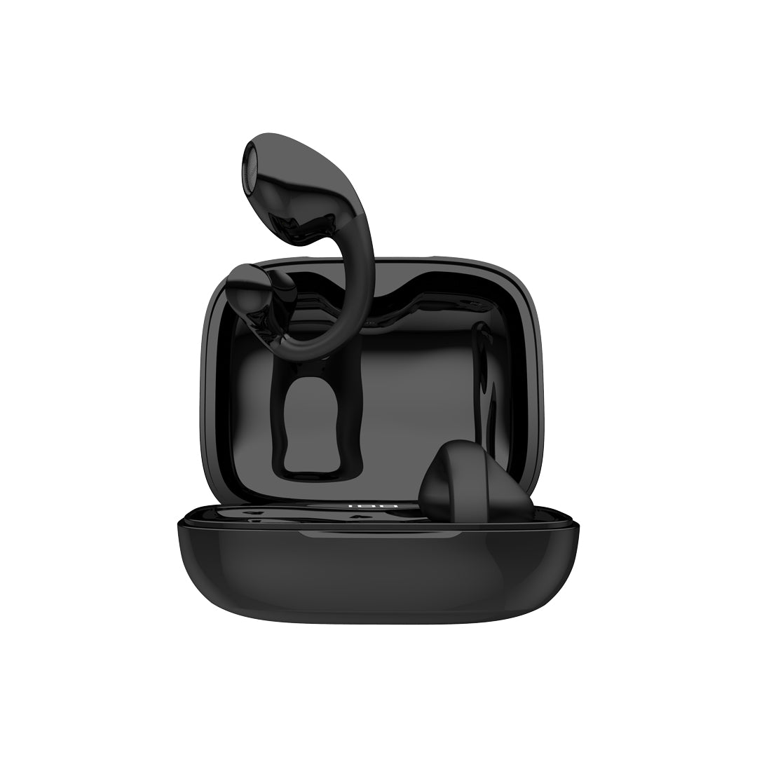 سماعات بورودو ساوندتيك اللاسلكية بمشبك للاذن - اسود | Porodo Soundtec TWS Ear Clip Wireless Earbuds – Black.