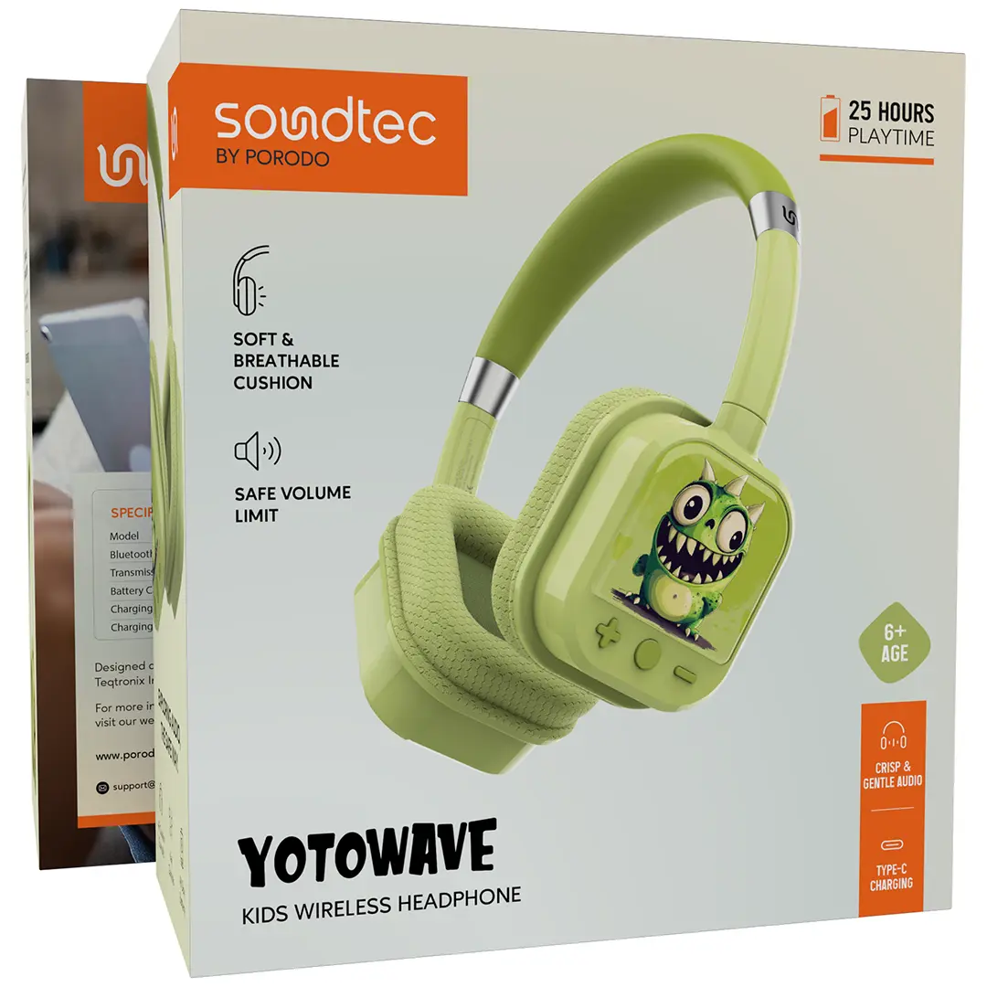 سماعة بورودو ساوندتيك يوتو ويف اللاسلكية للاطفال | Porodo Soundtec Yotowave Kids Wireless Headphone