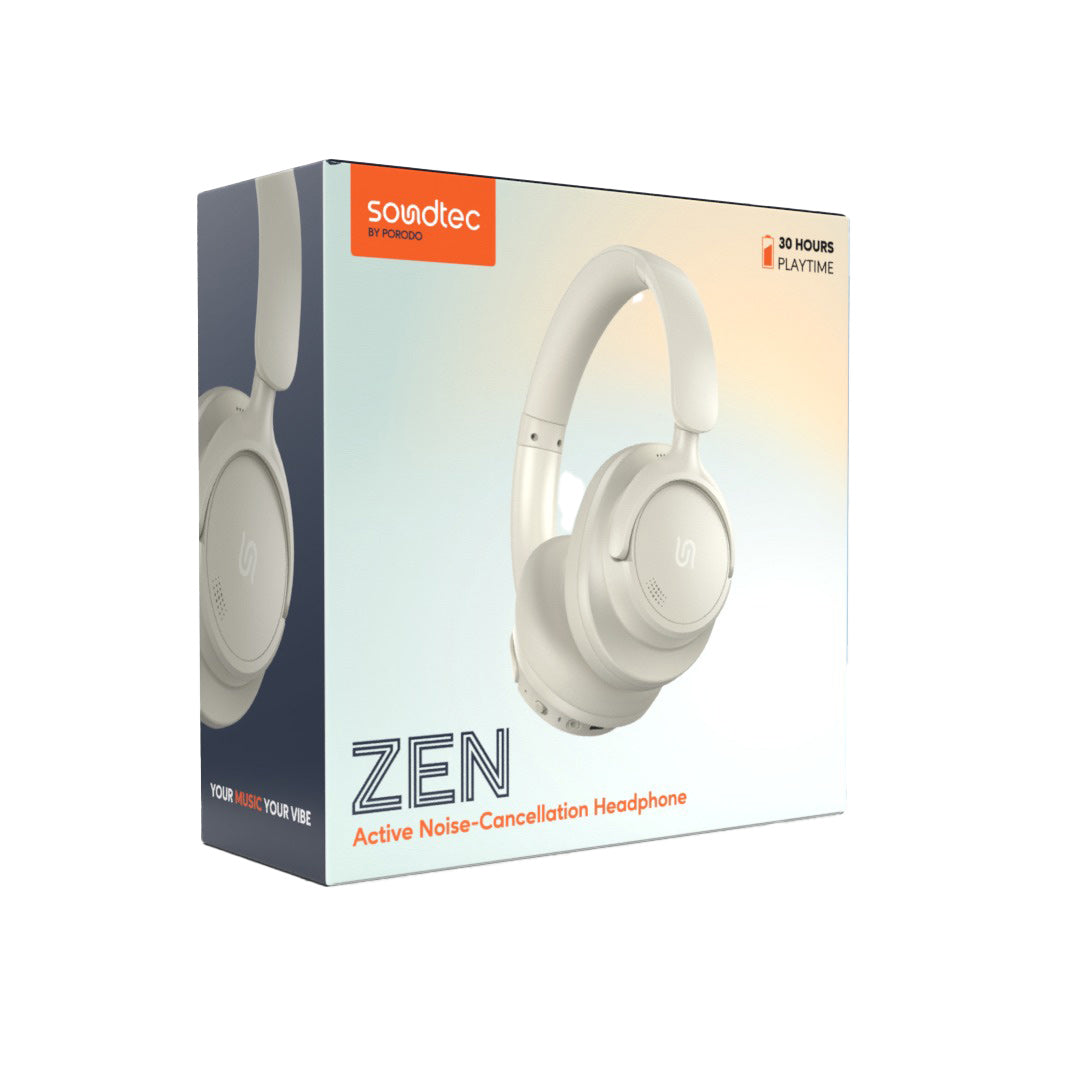 سماعة رأس من بورودو ساوندتيك بخاصية الغاء الضوضاء النشط  | Porodo Soundtec Hybrid ANC Headphone