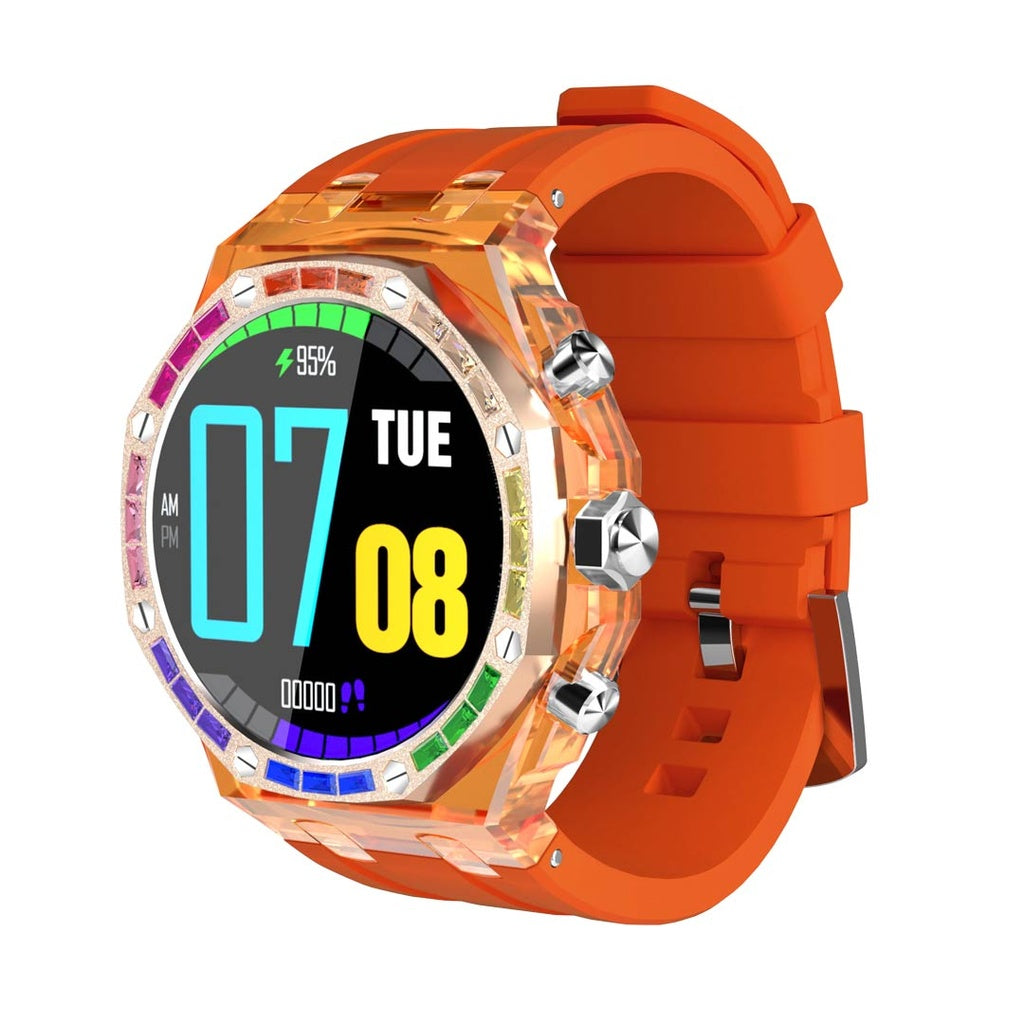 ساعة بورودو كريستالو الشفافة الذكية مع شاشة اموليد |  Porodo Transparent Cristallo AP Smartwatch AMOLED Display.