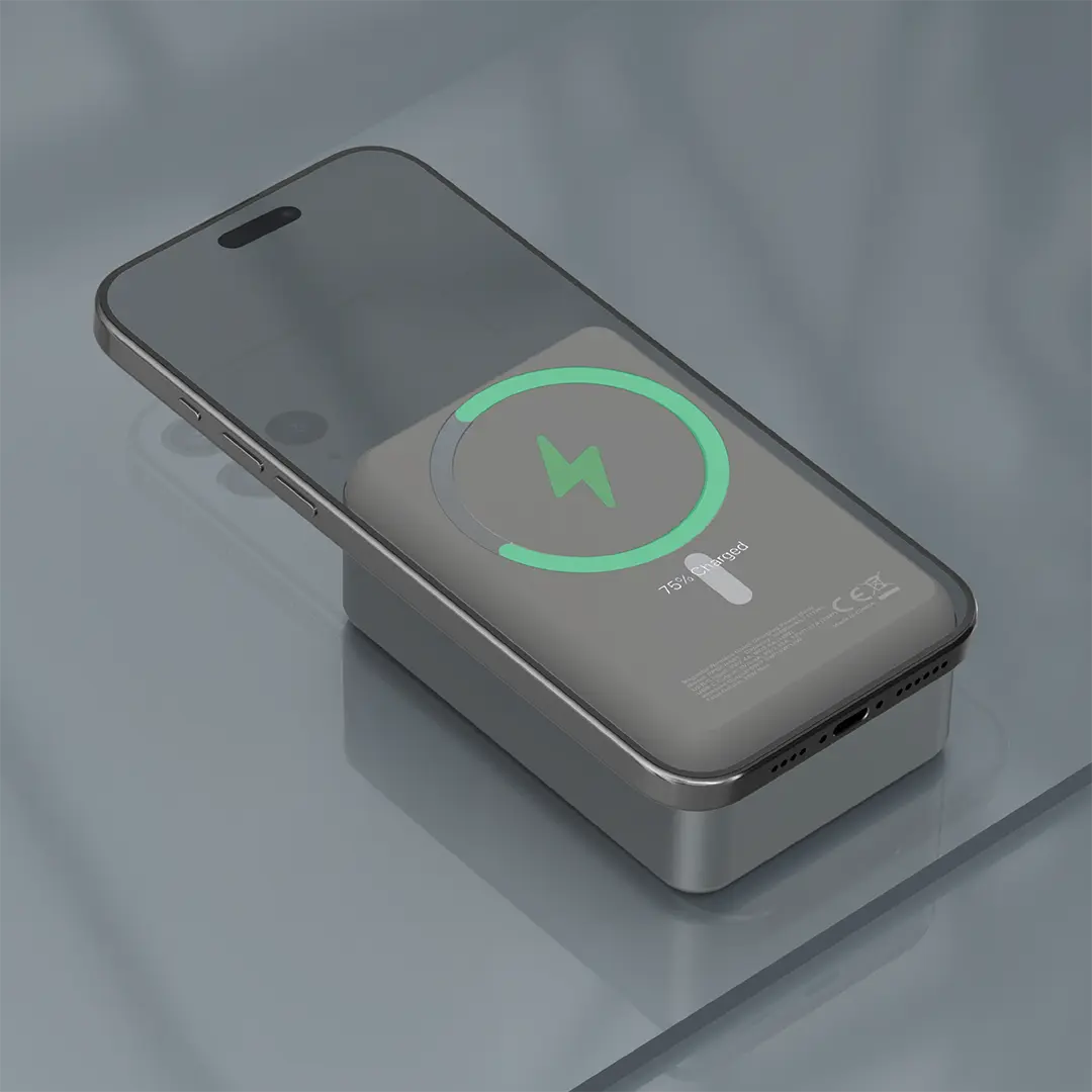 Bankeya Hêza Bêtêl a Powerology MagSafe, 30,000mAh, Barkirina 20W - Tîtanyûm | Bankeya Hêza Bêtêl a Powerology PD20W MagSafe 30000mAh – Tîtanyûm