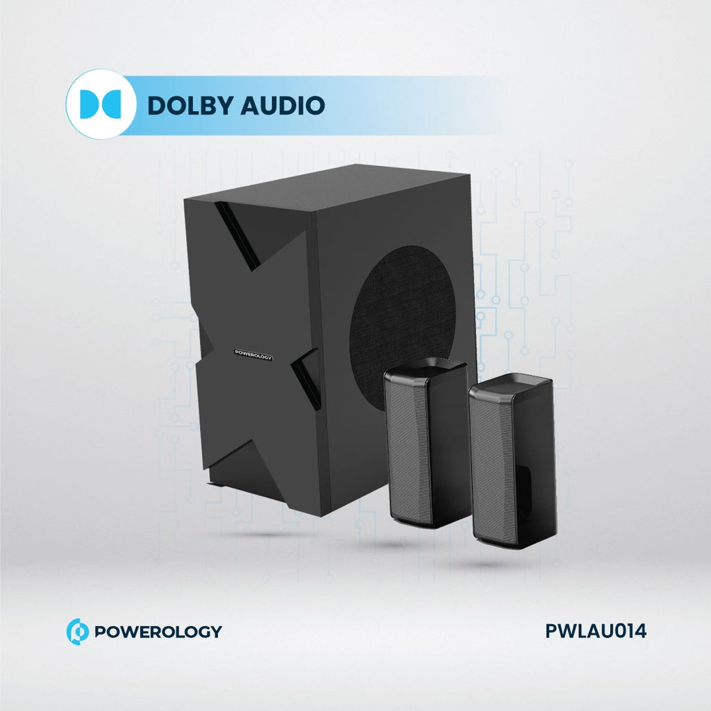 نظام سماعات المسرح المنزلي  5.1CH من باورولوجي - اسود | Powerology 5.1CH Home Theater Speaker System – Black